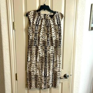Dana Buchman animal print dress.